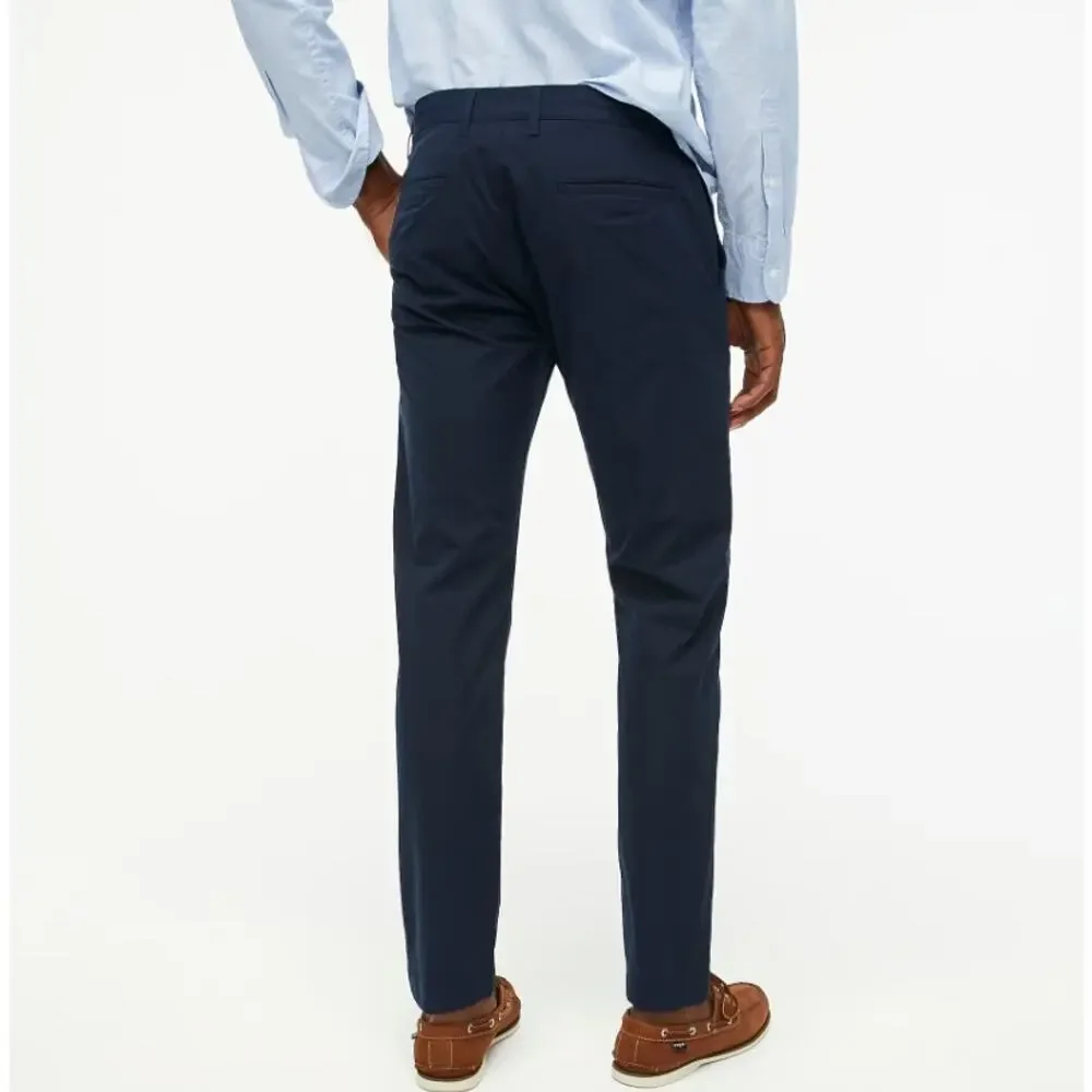 J.Crew Flex Slim-Fit Tech Chino Pants 33x30 Navy Moisture Wicking Sun Protection